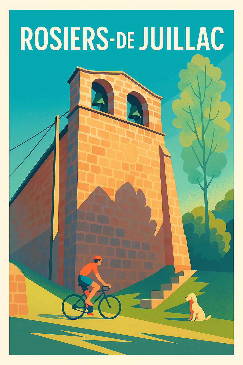 Affiche Rosiers-de-Juillac — L'Escapade Champêtre · poster d'art de Rosiers-de-Juillac