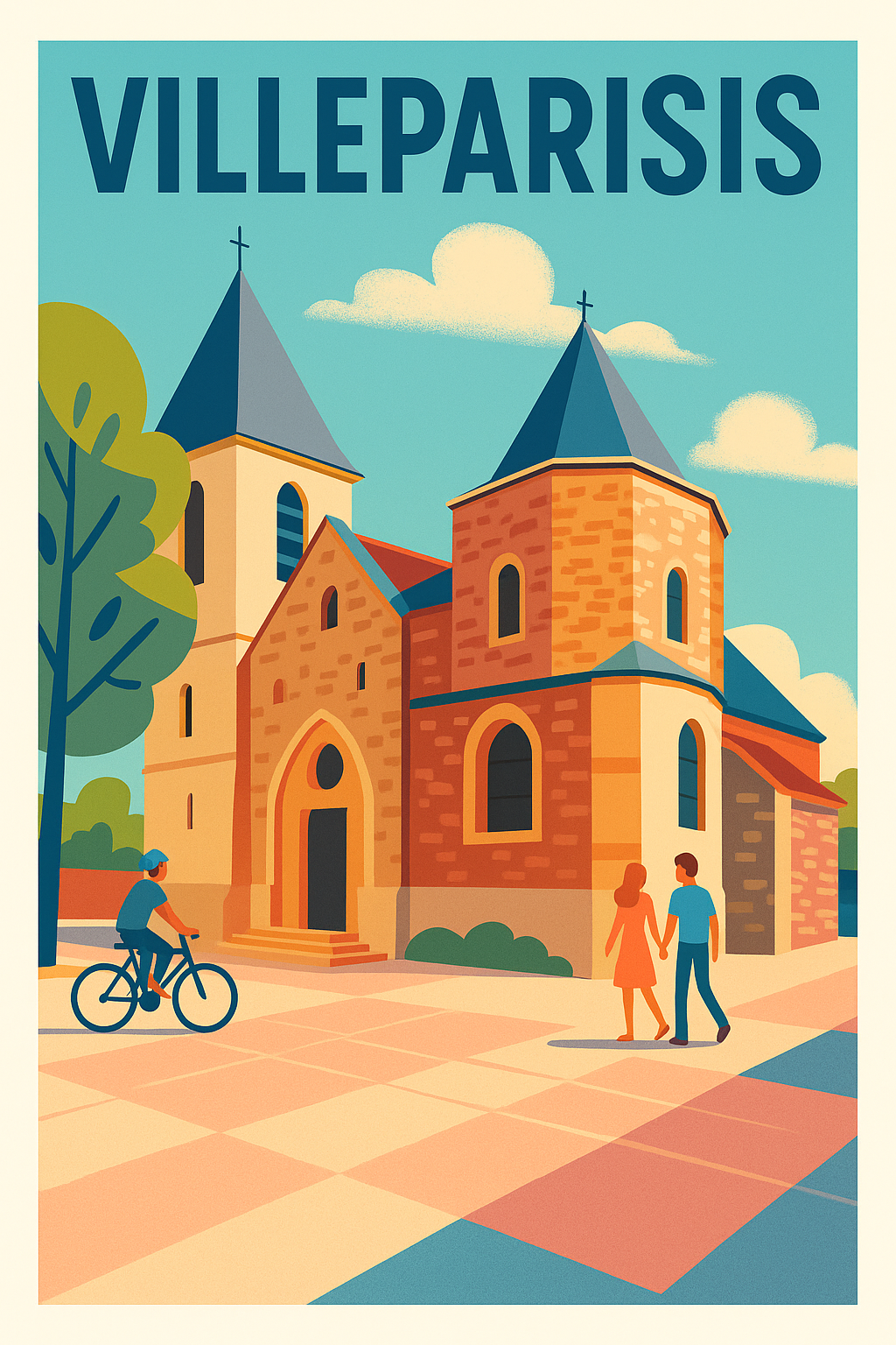 Affiche Villeparisis — Charme et sérénité au cœur de la ville · poster d'art de Villeparisis