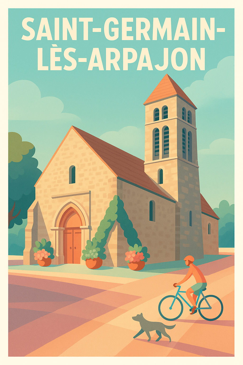 Affiche de Saint-Germain-lès-Arpajon - Charme et sérénité à vélo