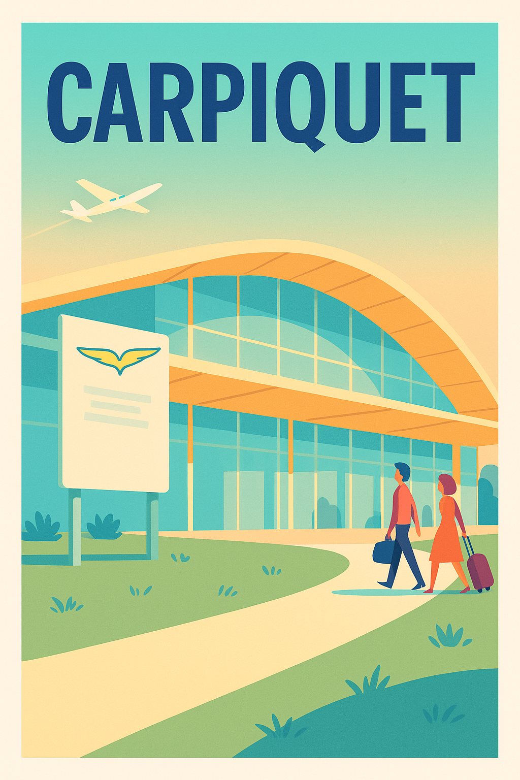 Affiche de Carpiquet - Porte d'entrée aérienne élégante