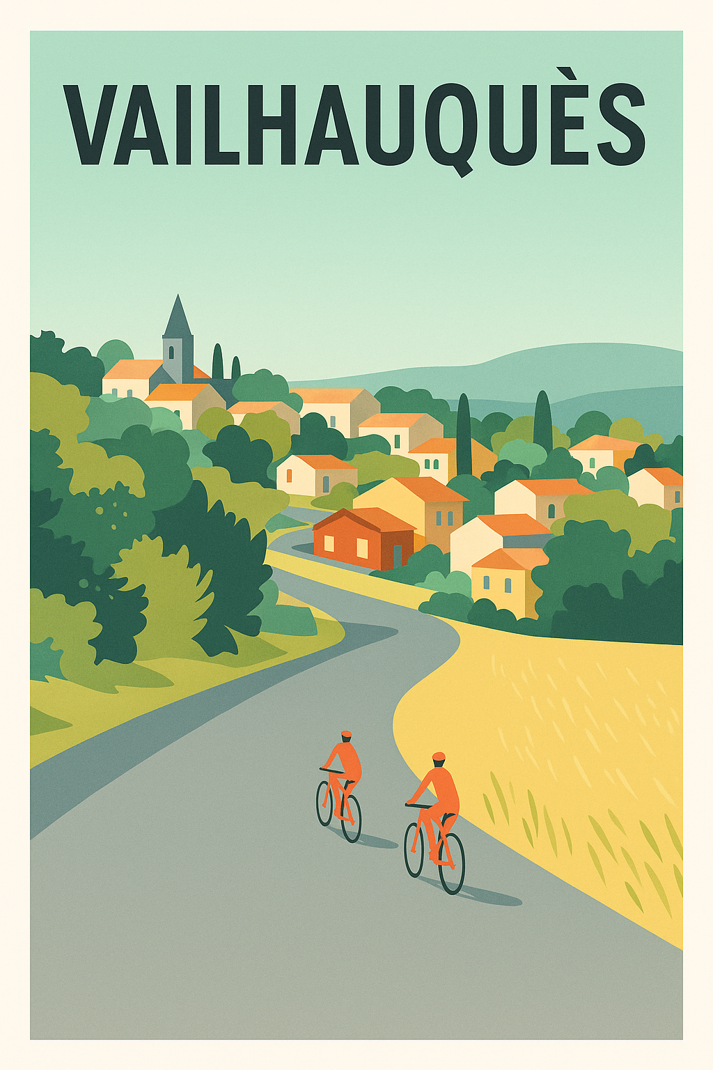 Affiche de Vailhauquès - Charme et douceur de la campagne méridionale