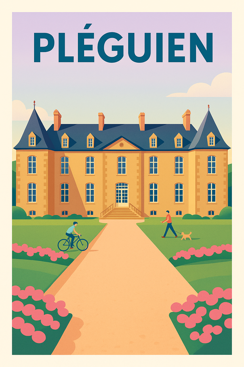 Affiche de Pléguien - Élégance et sérénité en Bretagne