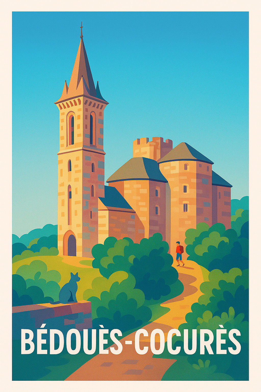 Affiche Bédouès-Cocurès — Charme médiéval et nature préservée · poster d'art de Bédouès-Cocurès