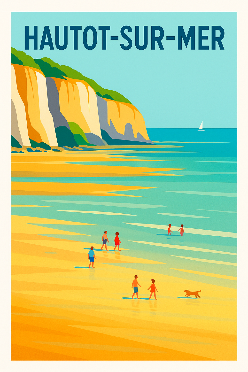 Affiche de Hautot-sur-Mer - Évasion en bord de falaise
