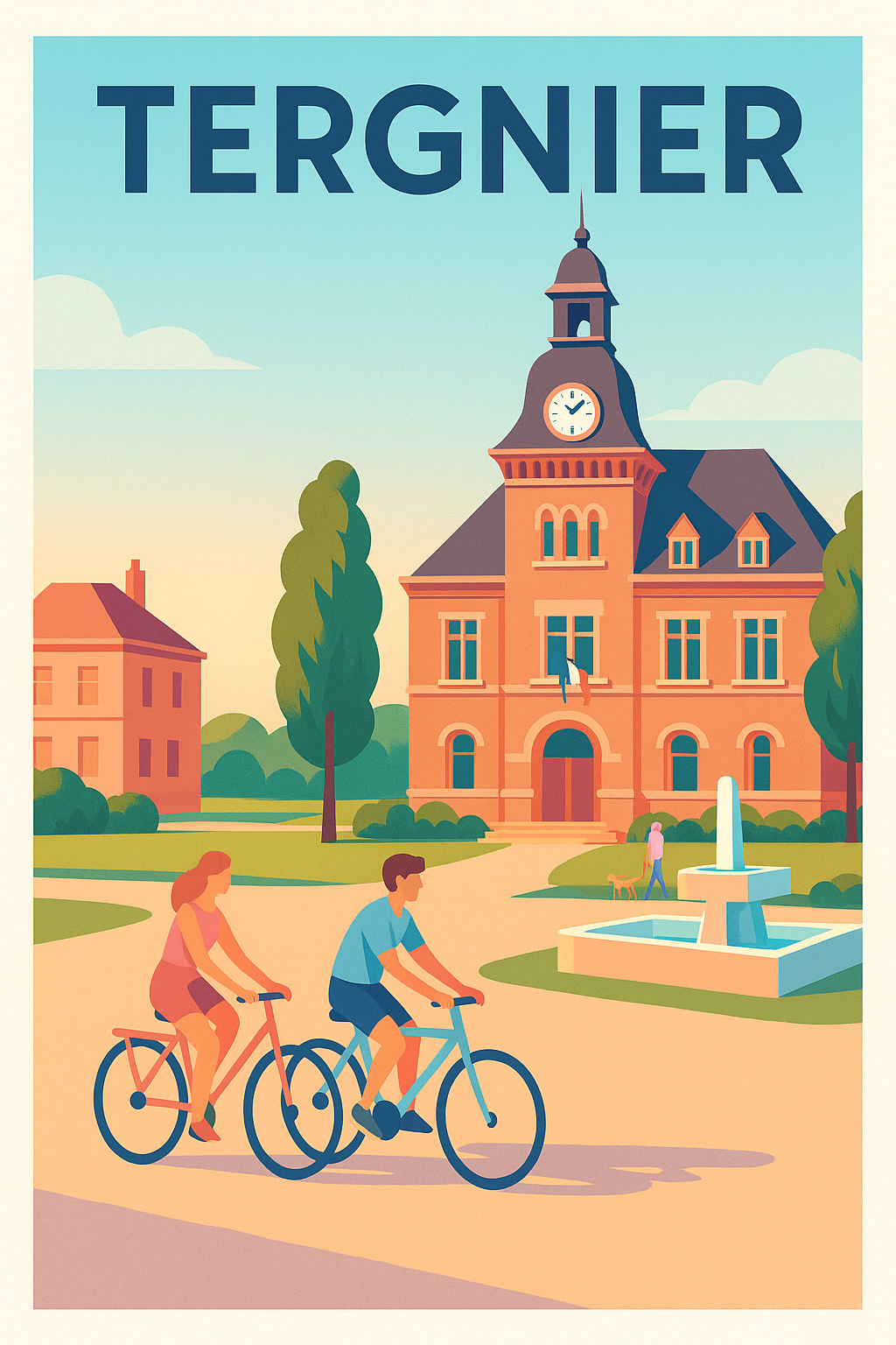Affiche de Tergnier - Douceur et charme à vélo