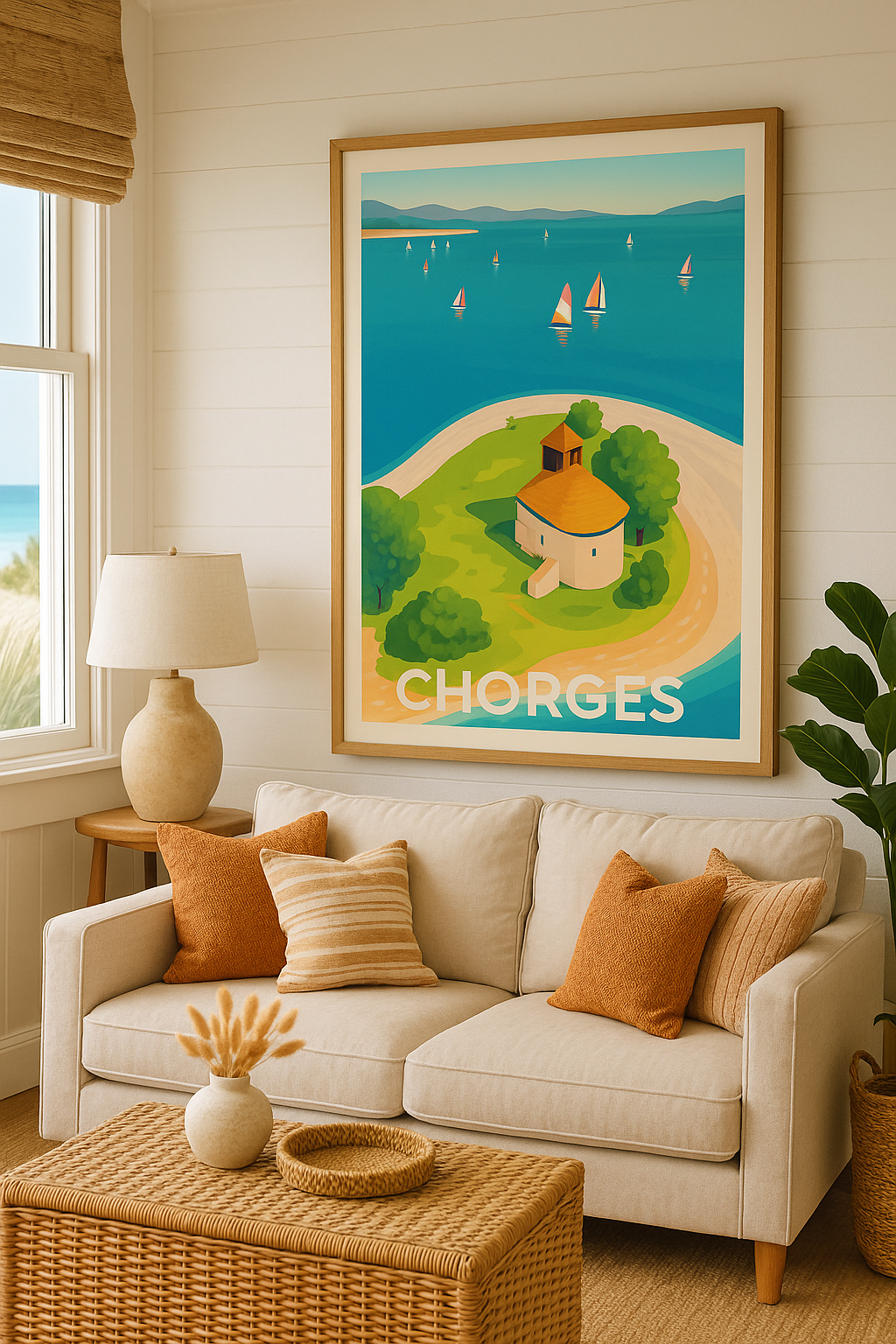 Affiche Chorges — L'évasion au bord de l'eau · poster d'art de Chorges