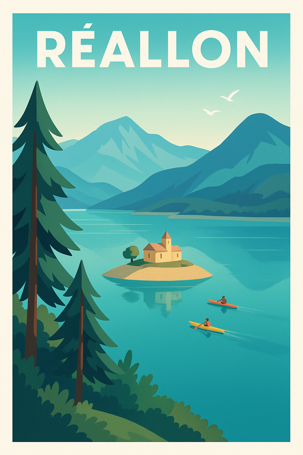 Affiche Réallon — Évasion nature au cœur des montagnes · poster d'art de Réallon