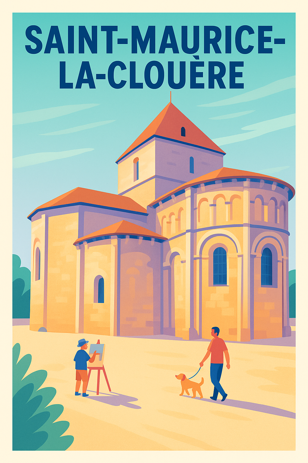 Affiche de Saint-Maurice-la-Clouère - Charme et sérénité en pleine lumière