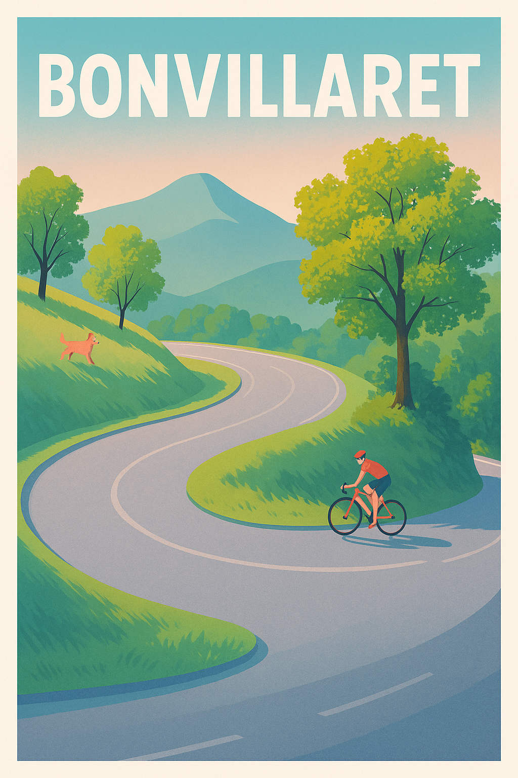 Affiche de Bonvillaret - Escapade cycliste au cœur de la nature