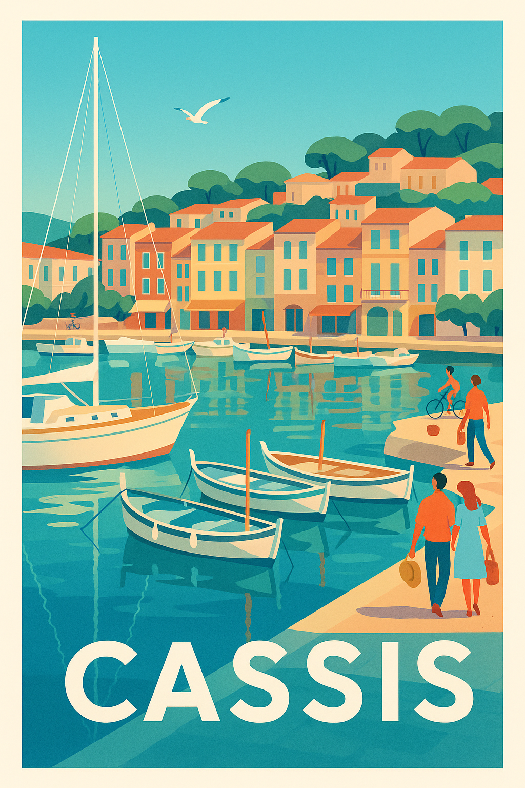 Affiche Cassis - Douceur de vivre en bord de mer