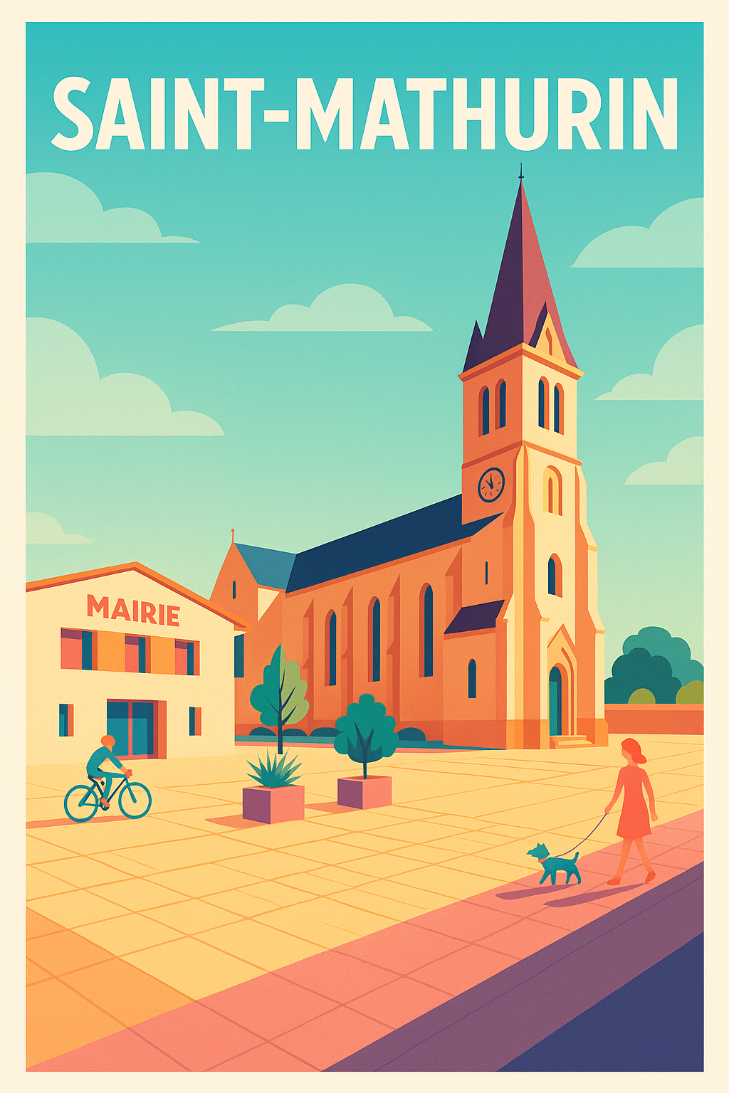 Affiche de Saint-Mathurin - L'élégance paisible au cœur du village