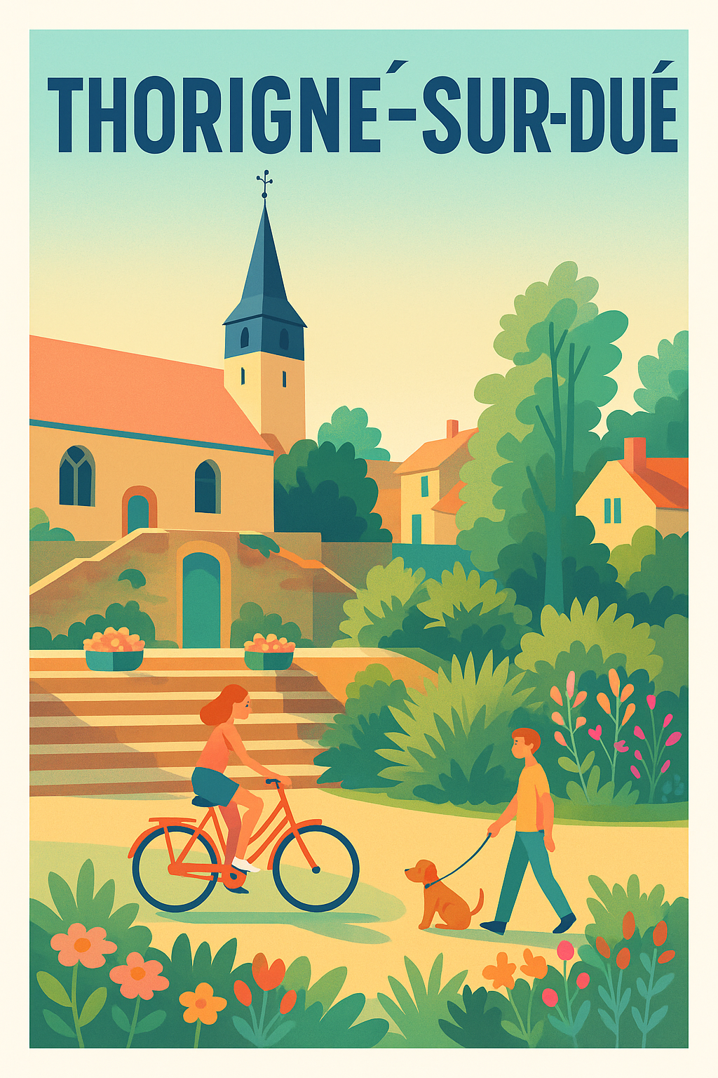Affiche de Thorigné-sur-Dué - Douceur de vie bucolique