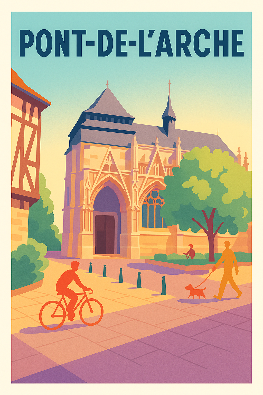 Affiche de Pont-de-l'Arche - L'élégance historique au cœur de la ville