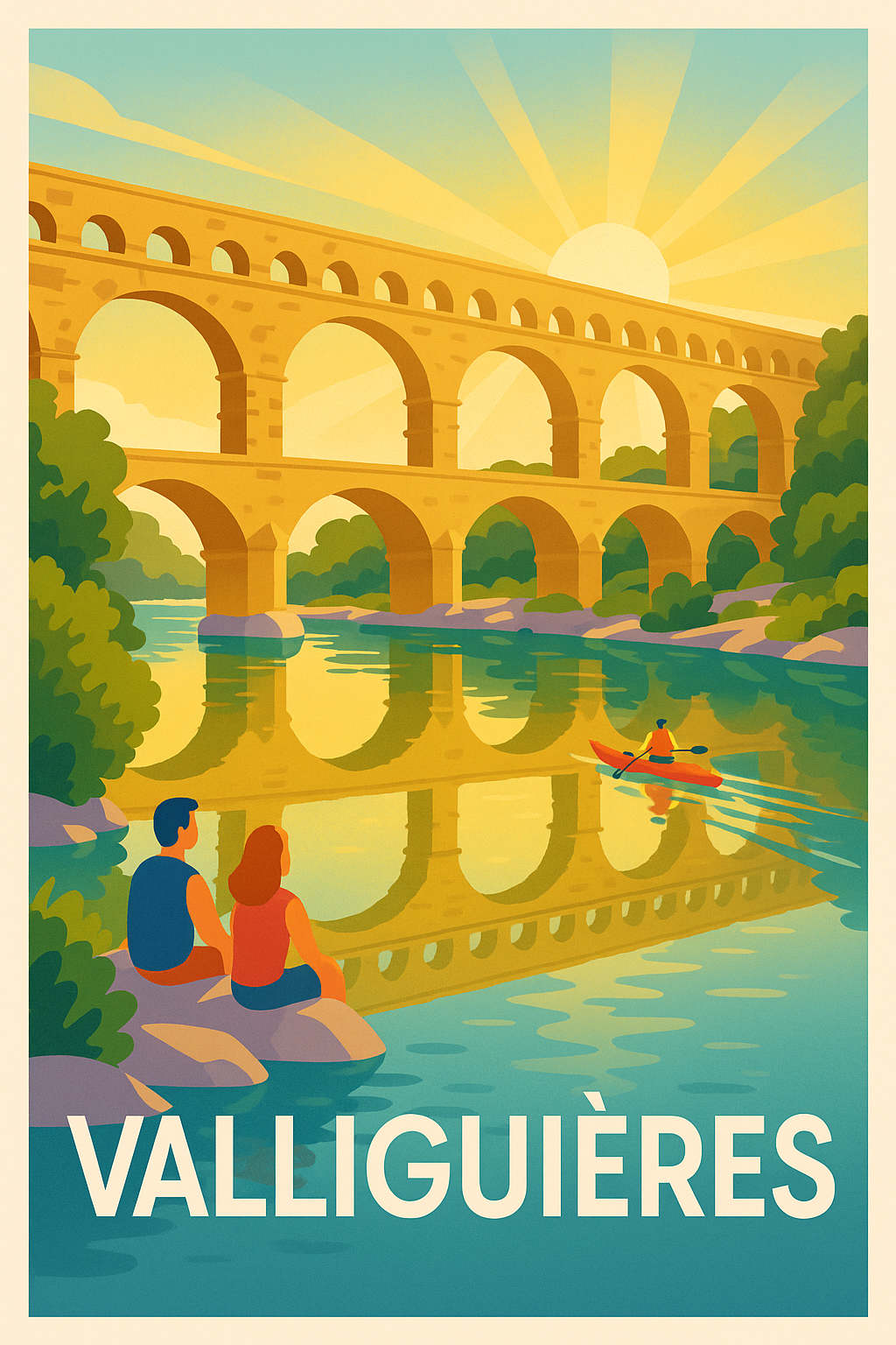 Affiche de Valliguières - Sérénité au fil du Gardon