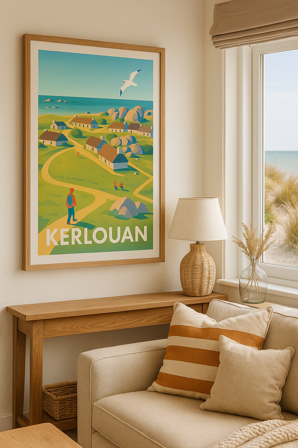 Affiche Kerlouan - Balade entre mer et tradition bretonne - Afich