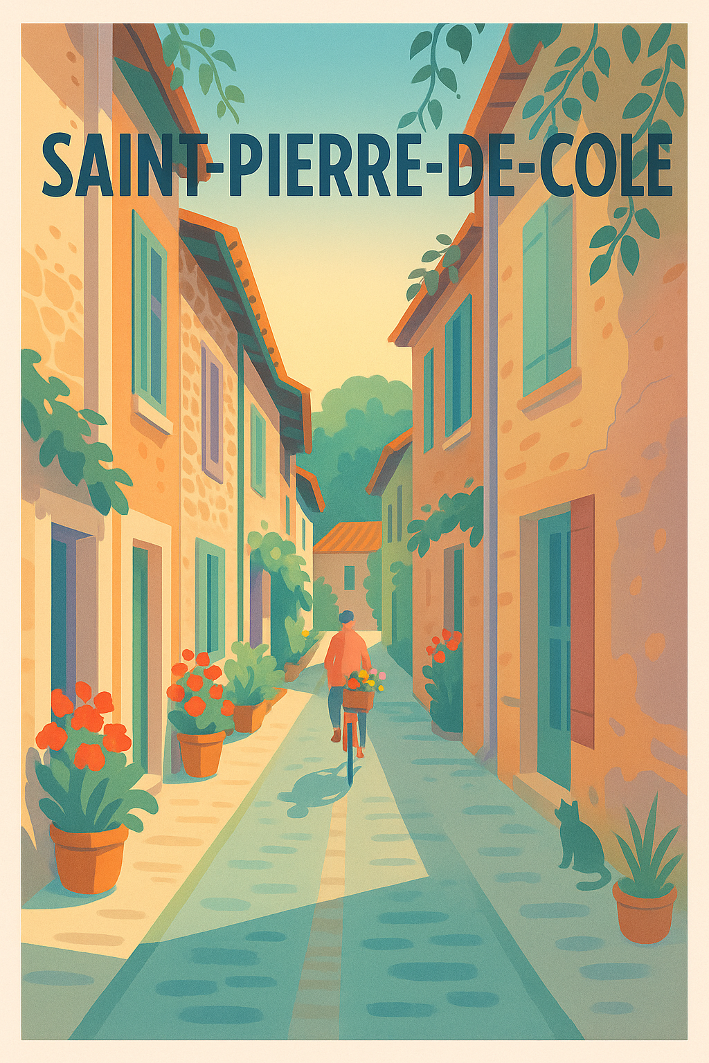 Affiche Saint-Pierre-de-Colé — Douceur et charme d'un village authentique · poster d'art de Saint-Pierre-de-Colé