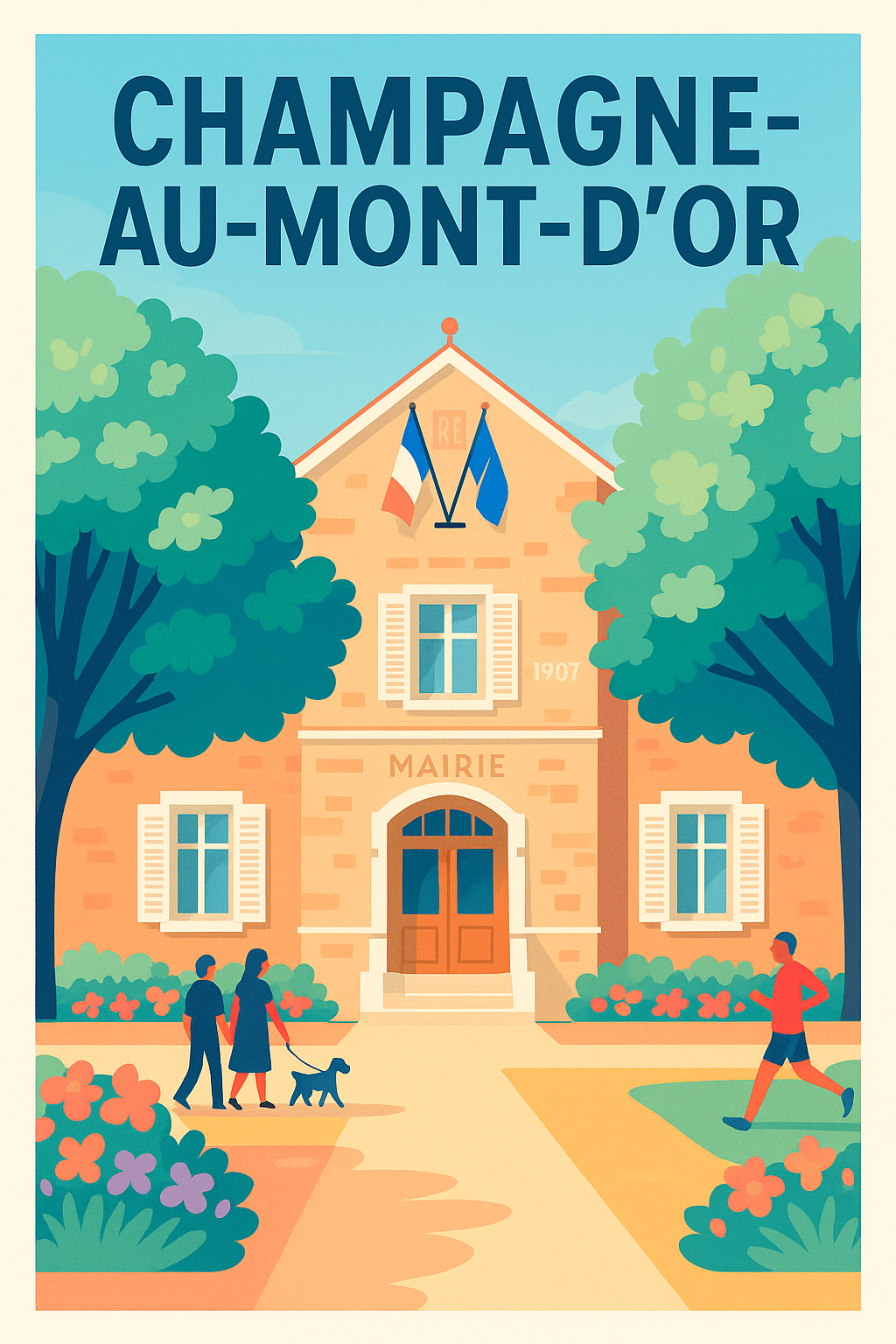 Affiche de Champagne-au-Mont-d'Or - Charme et sérénité au cœur de la mairie