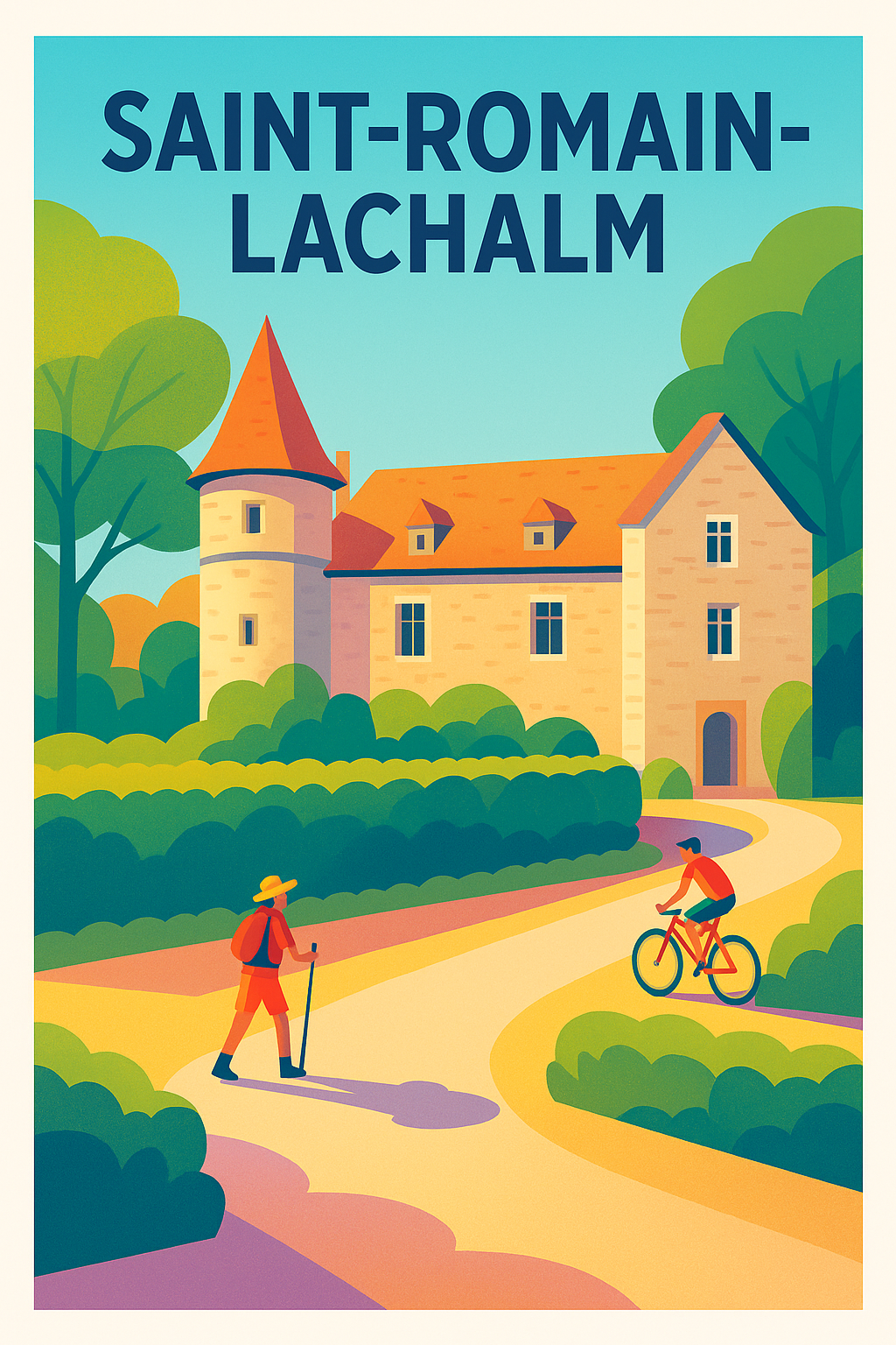 Affiche de Saint-Romain-Lachalm - Charme et nature en pleine randonnée