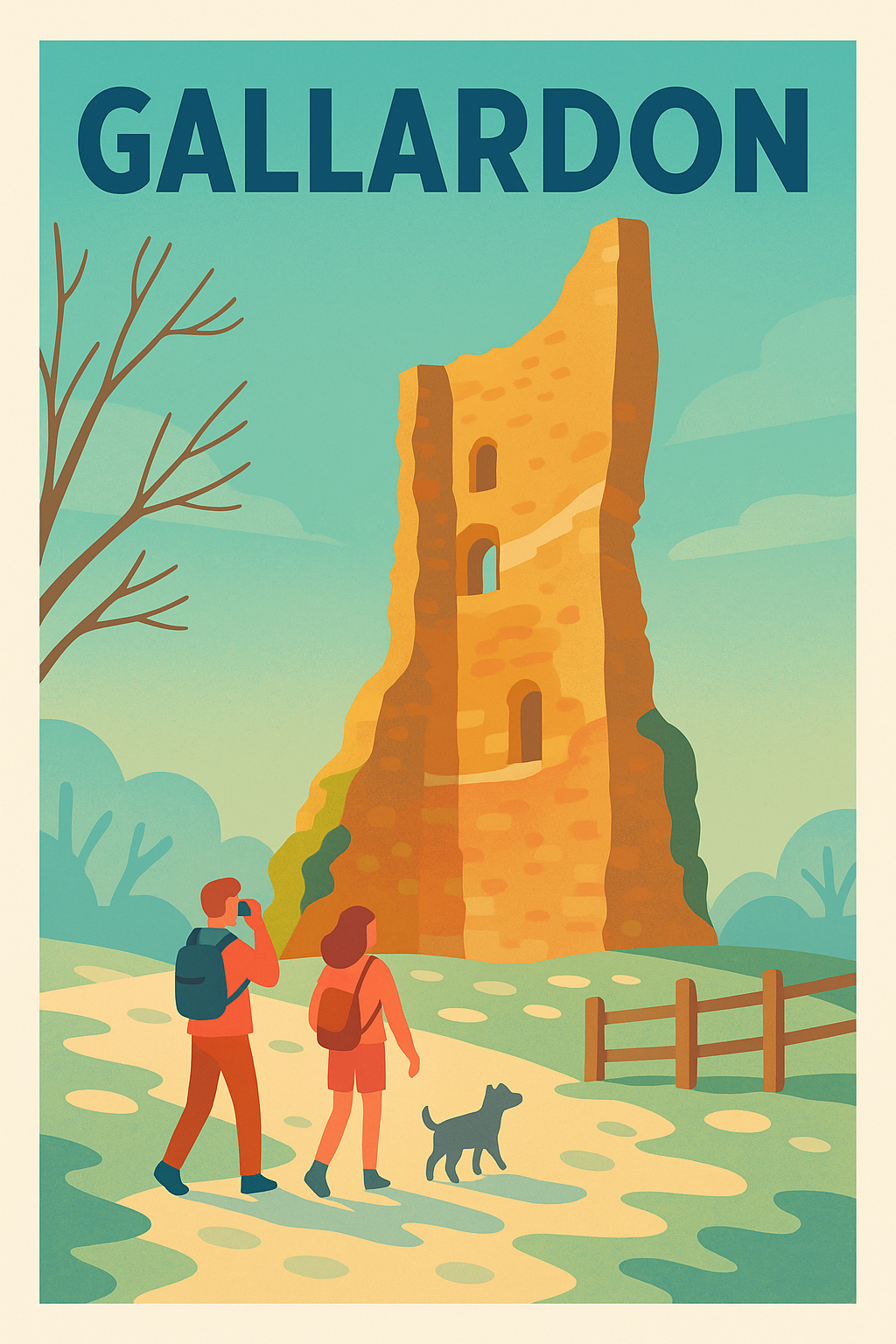 Affiche de Gallardon - Explorez la Tour Médiévale en Plein Air