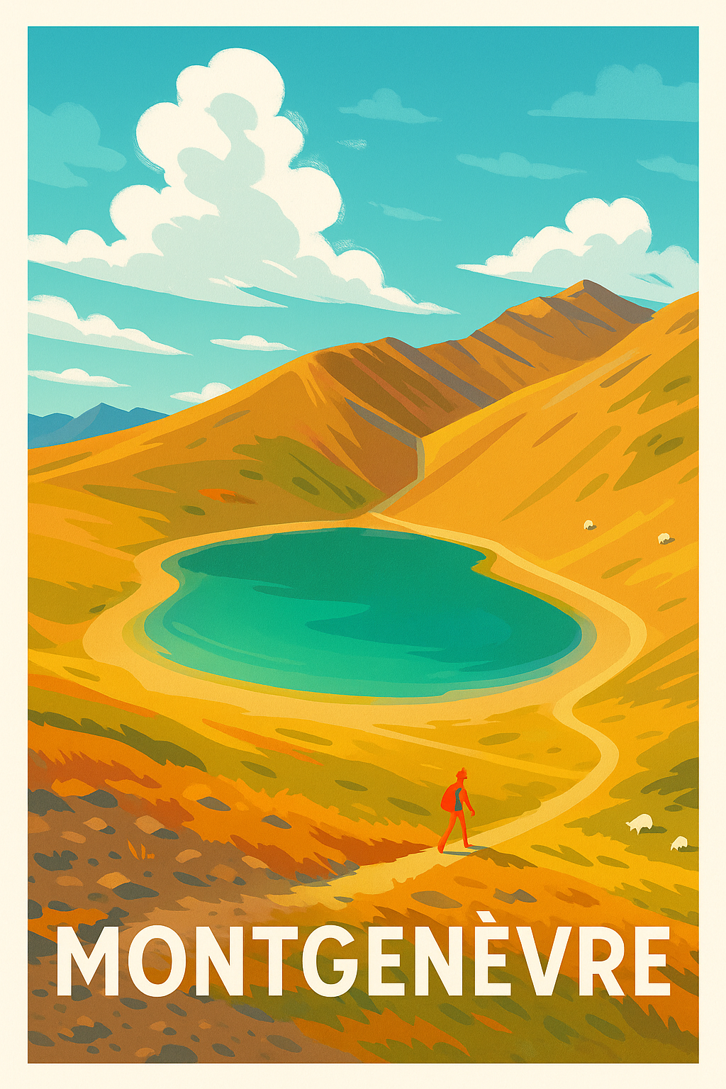 Affiche Montgenèvre — Aventure et Sérénité en Altitude · poster d'art de Montgenèvre