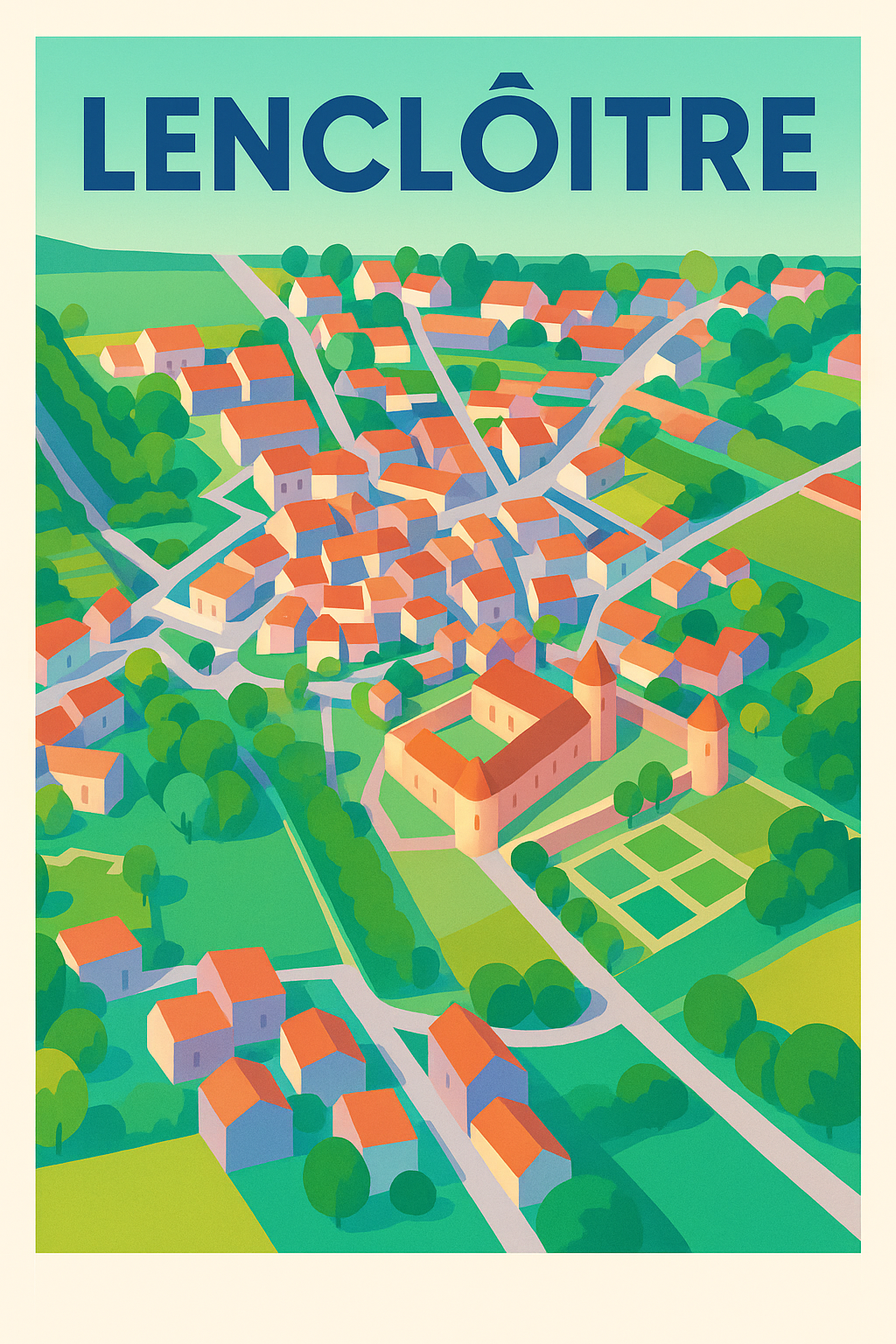 Affiche de Lencloître - L'élégance champêtre en poster
