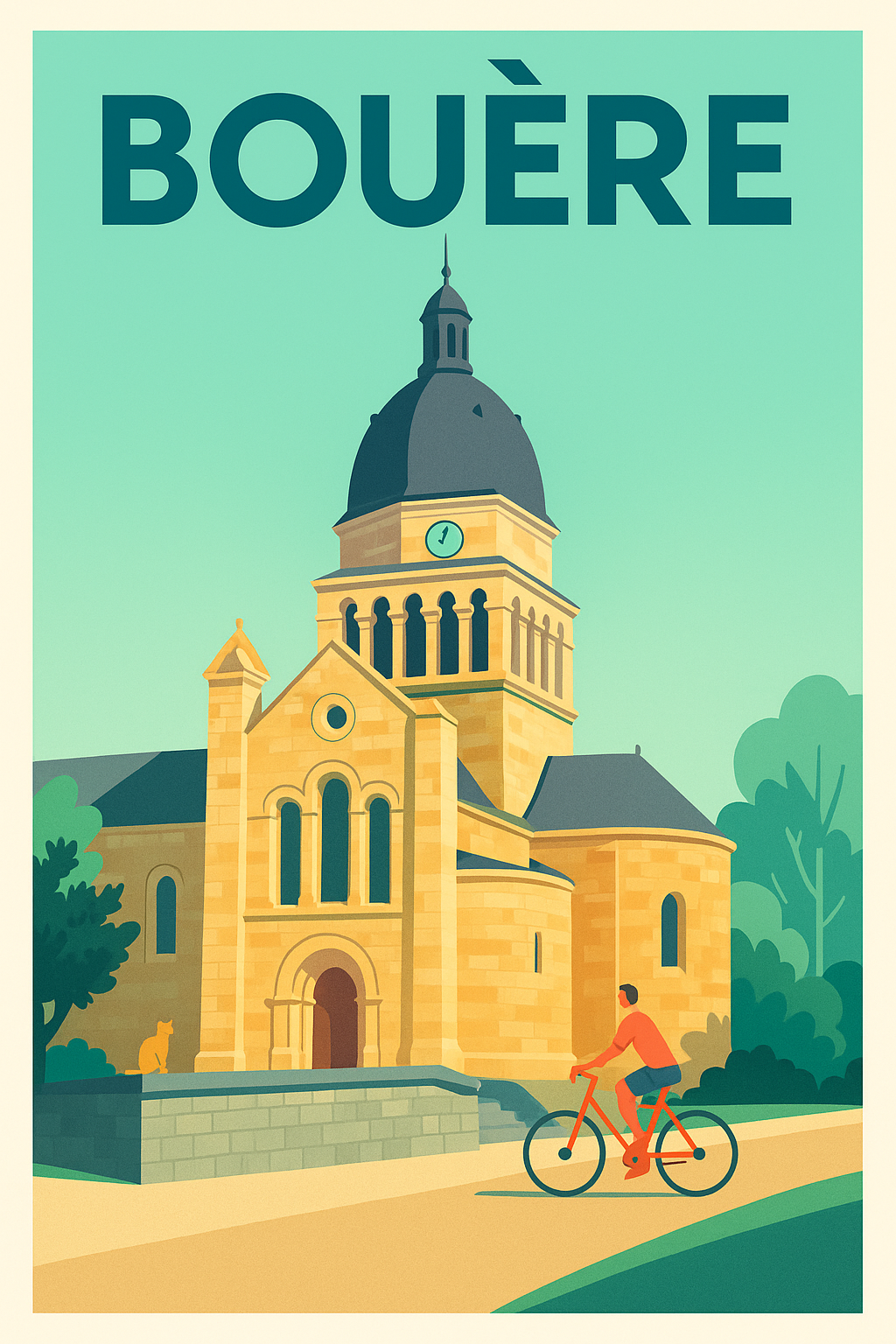 Affiche de Bouère - Charme et sérénité au pied de l'église historique
