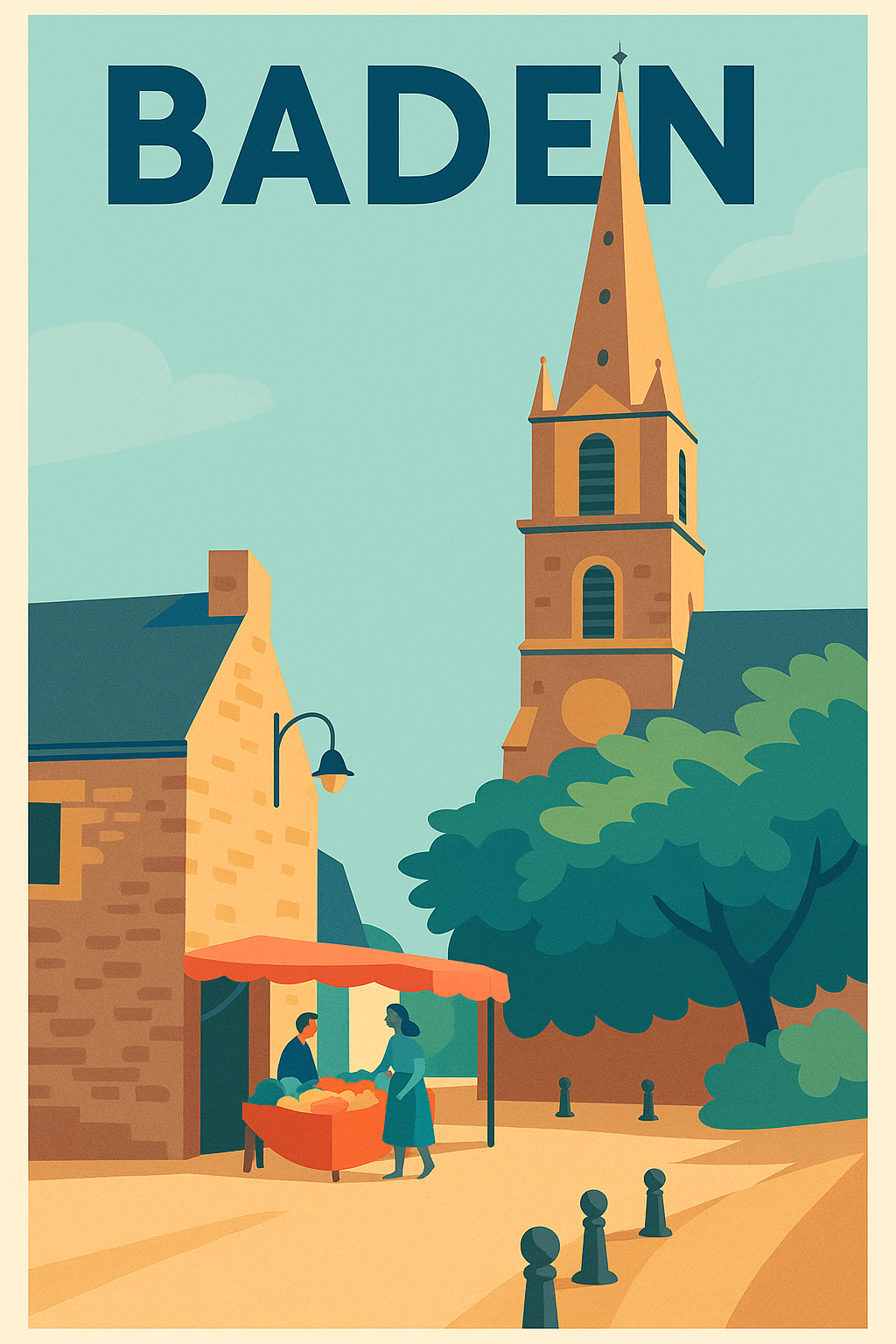 Affiche de Baden - Charme et douceur d'une place de village