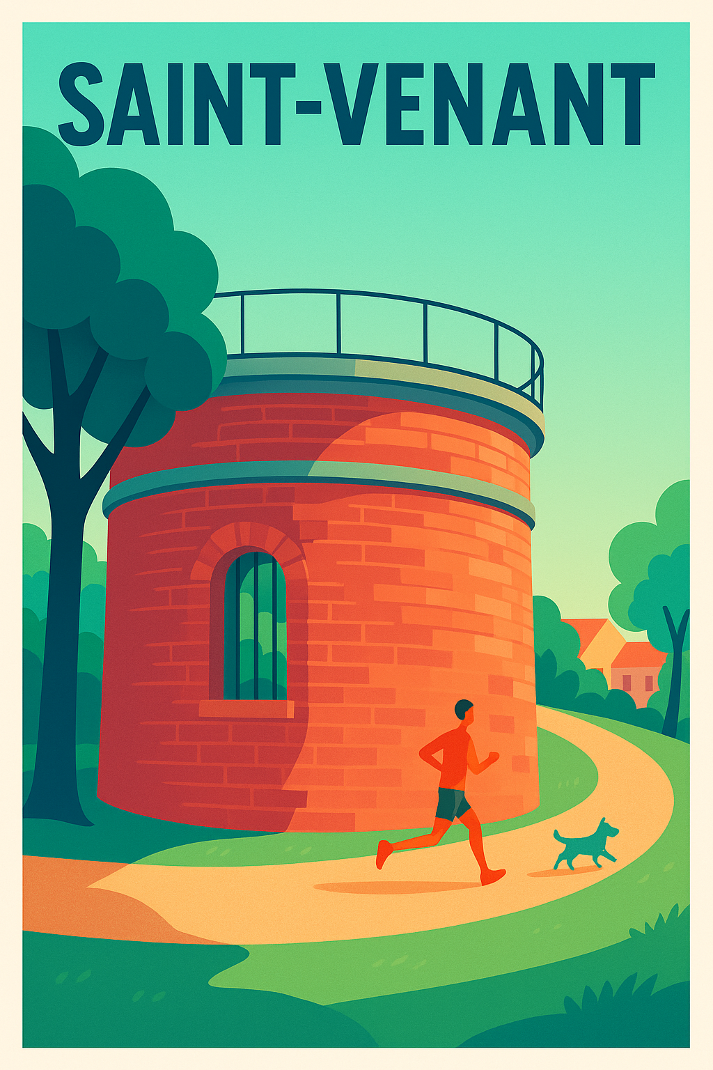 Affiche de Saint-Venant - L'art de la course en pleine nature