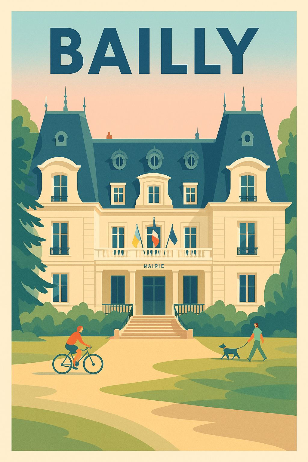 Affiche de Bailly - Charme et sérénité au cœur de la mairie