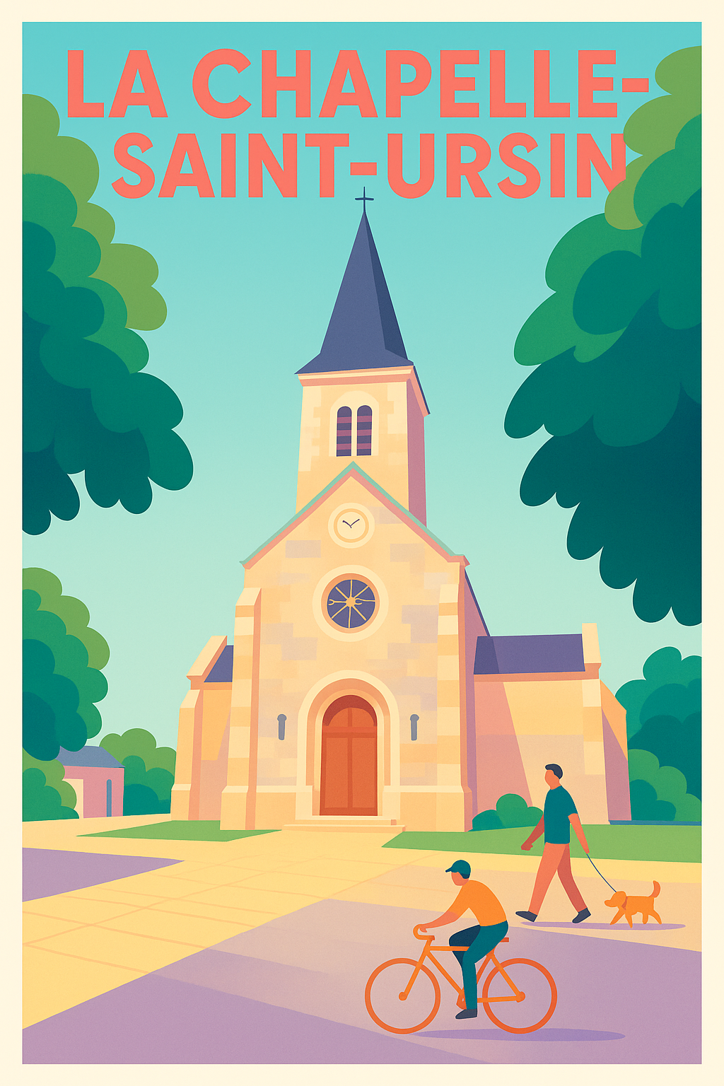 Affiche de La Chapelle-Saint-Ursin - Charme et Sérénité au Cœur du Village