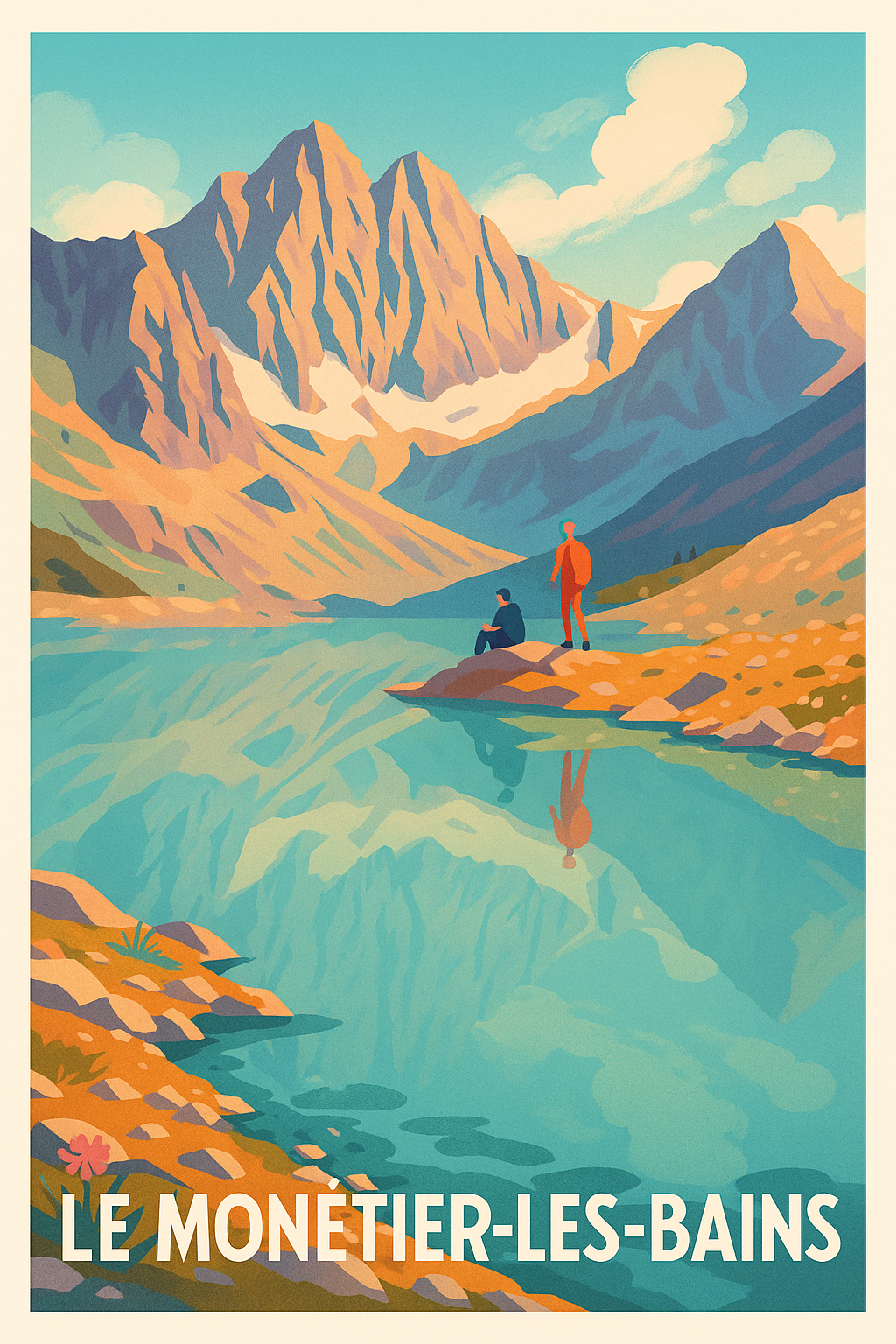 Affiche Le Monêtier-les-Bains — Nature et sérénité alpine · poster d'art de Le Monêtier-les-Bains