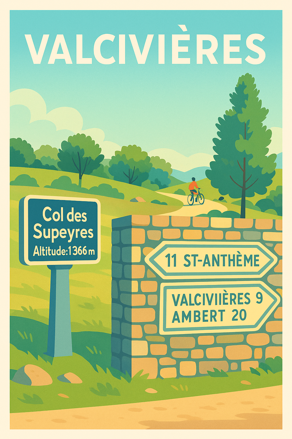 Affiche Valcivières — Escapade au Col des Supeyres · poster d'art de Valcivières