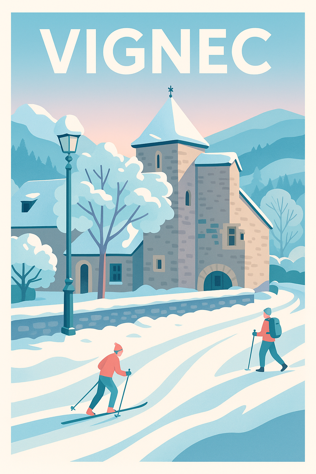 Affiche de Vignec - Évasion hivernale en montagne