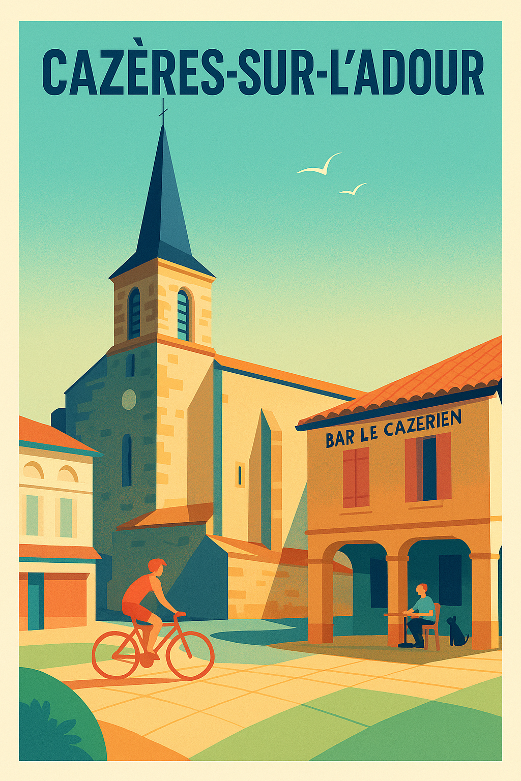 Affiche de Cazères-sur-l'Adour - Charme et douceur de la vie gasconne