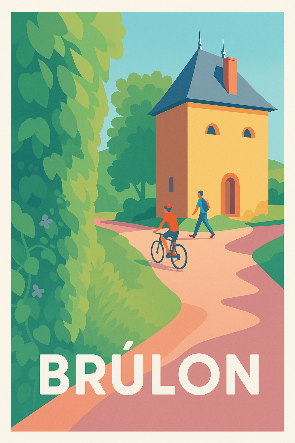 Affiche de Brûlon - Charme bucolique et douceur de vie