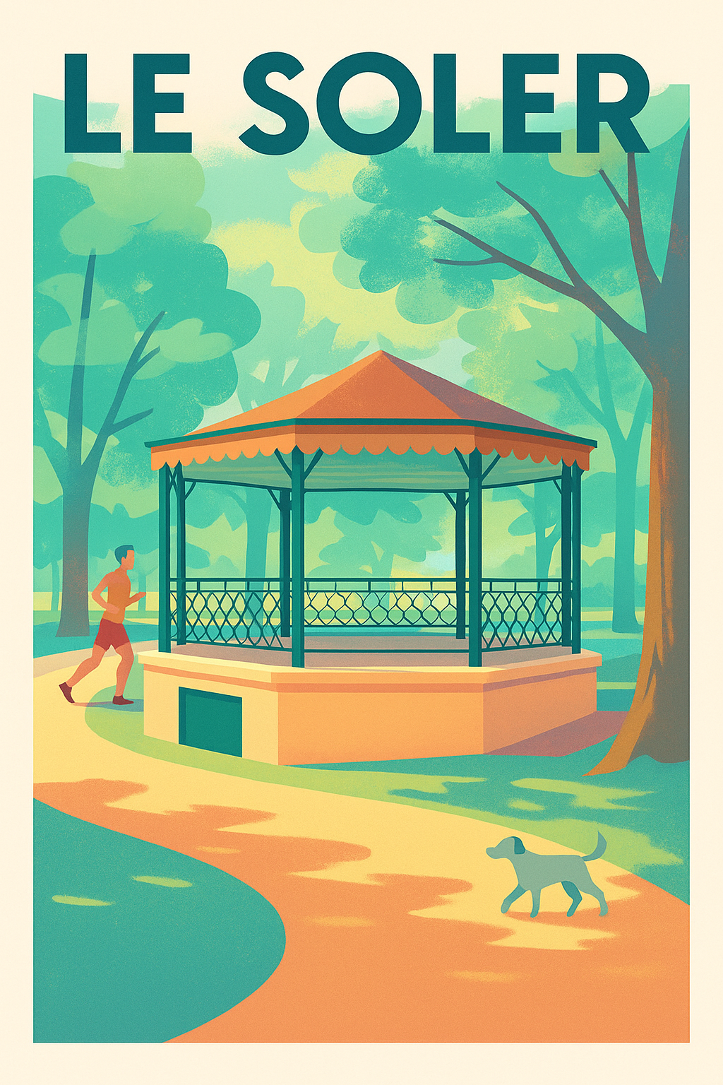 Affiche de Le Soler - Ambiance paisible du kiosque au parc