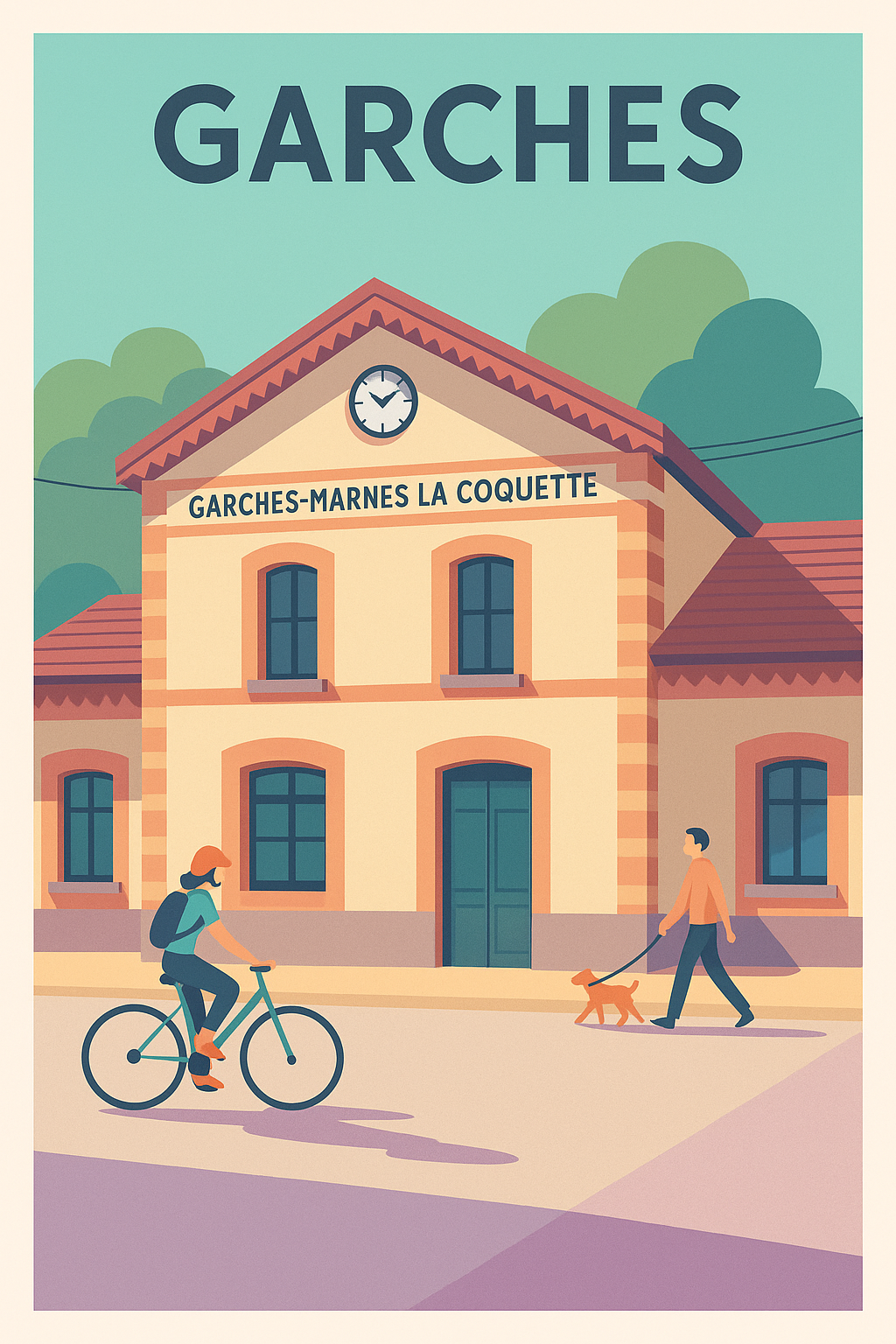 Affiche de Garches - Charme et douceur de vie à la gare