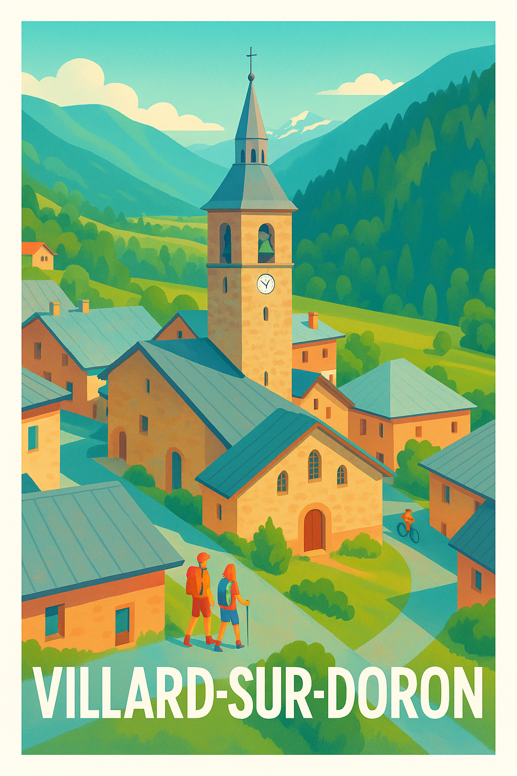 Affiche de Villard-sur-Doron - Charme paisible et authenticité alpine