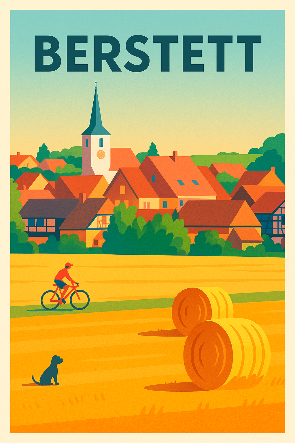 Affiche de Berstett - Charme rural et sérénité alsacienne