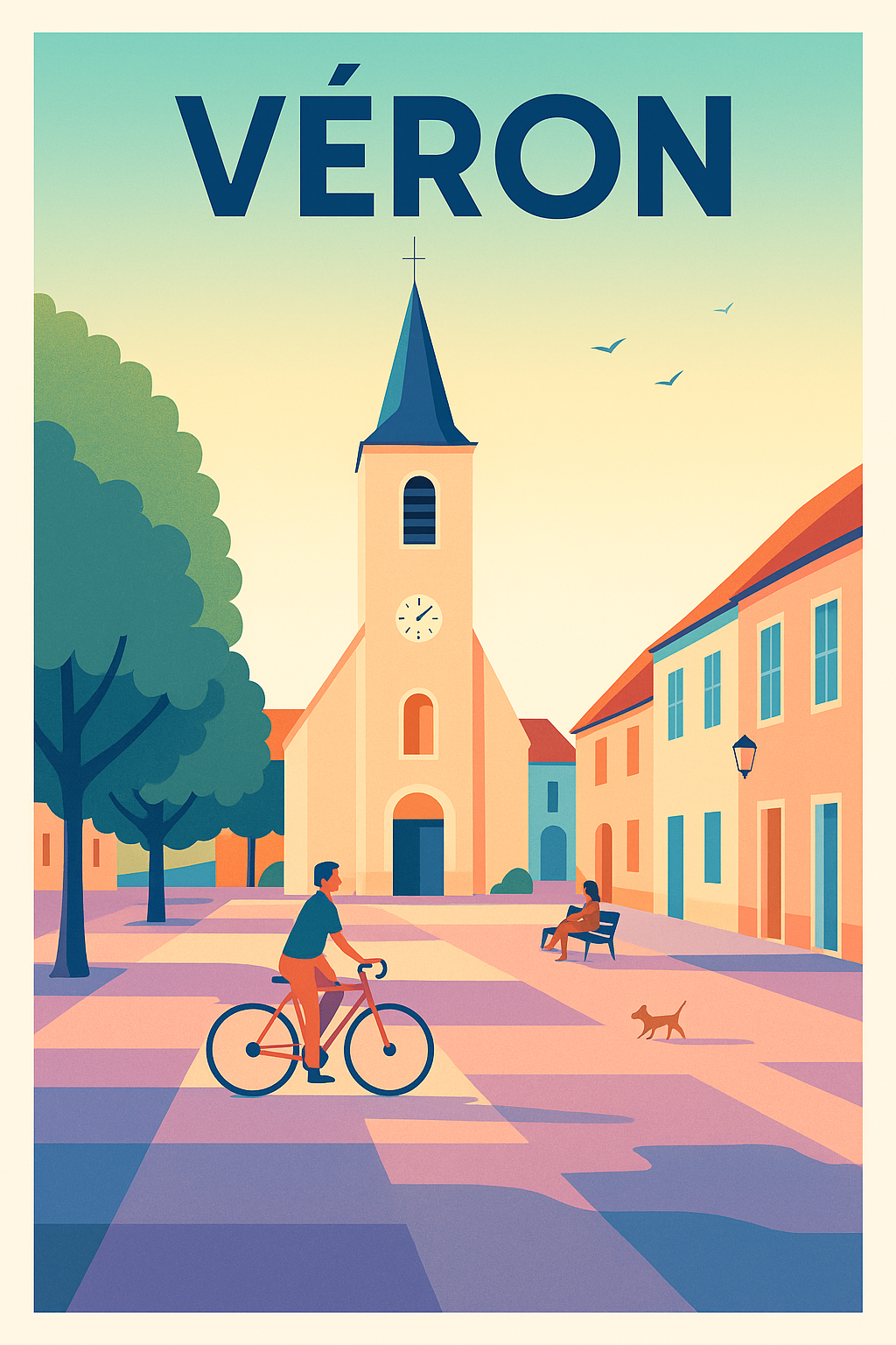 Affiche de Véron - Charme paisible au cœur du village