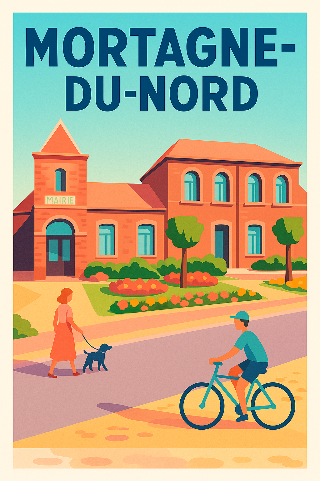 Affiche de Mortagne-du-Nord - Charme et douceur de vie au cœur de la ville