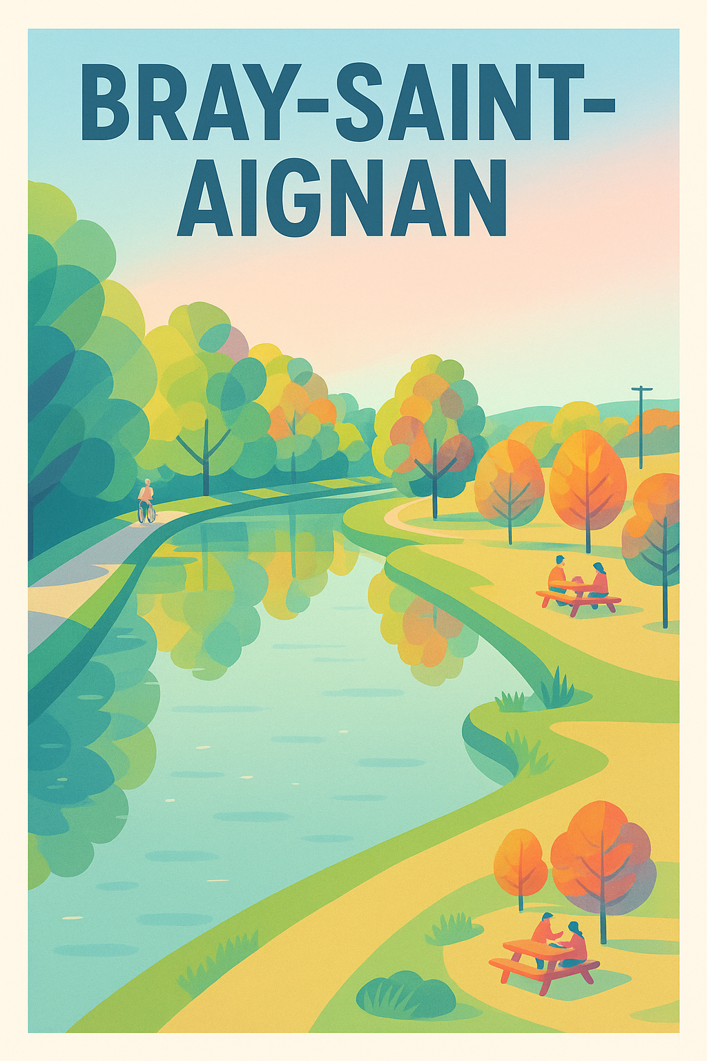 Affiche de Bray-Saint-Aignan - Évasion nature en bord de rivière