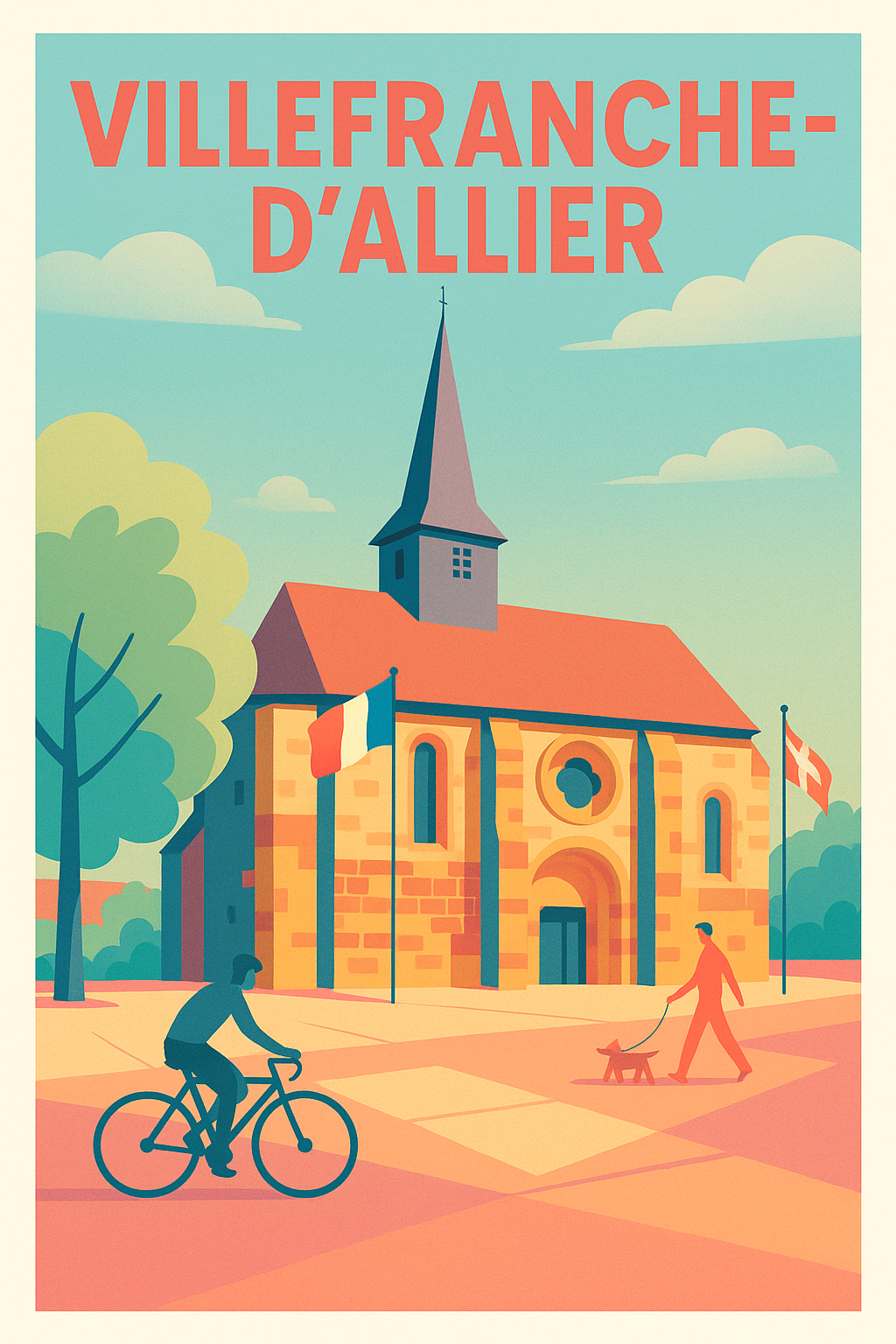 Affiche de Villefranche-d'Allier - Charme et Sérénité en Auvergne