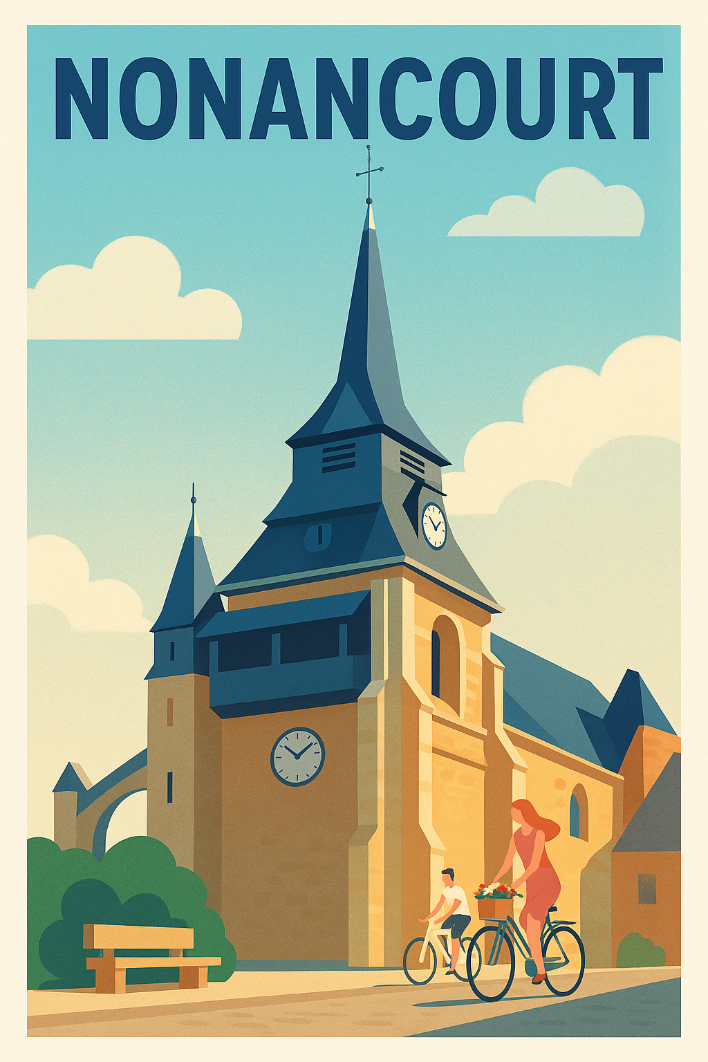 Affiche de Nonancourt - L'élégance intemporelle au cœur de la Normandie