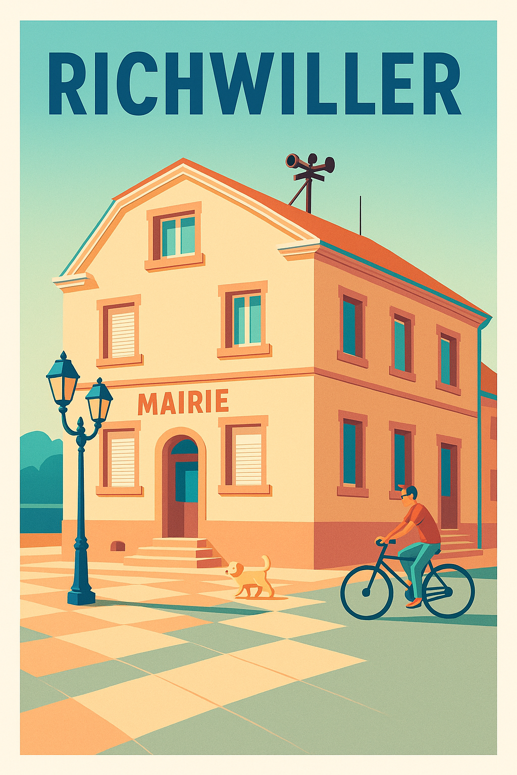 Affiche de Richwiller - Charme tranquille de la mairie locale