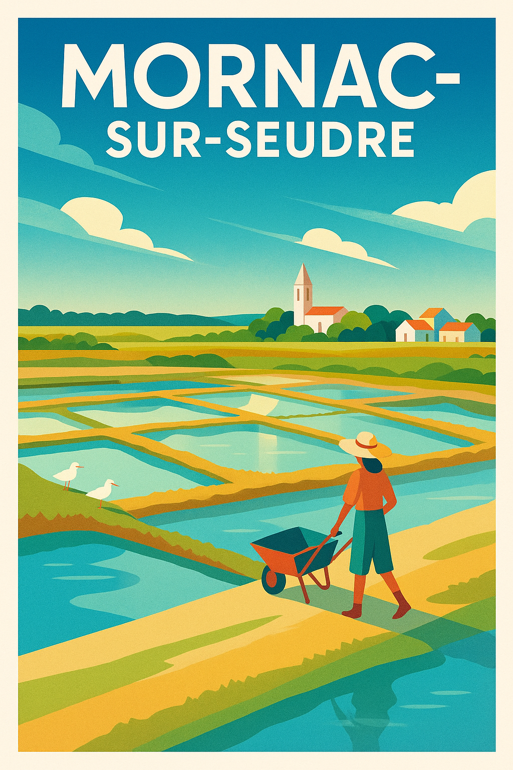 Affiche Mornac-sur-Seudre — Charme et sérénité au fil des marais · poster d'art de Mornac-sur-Seudre