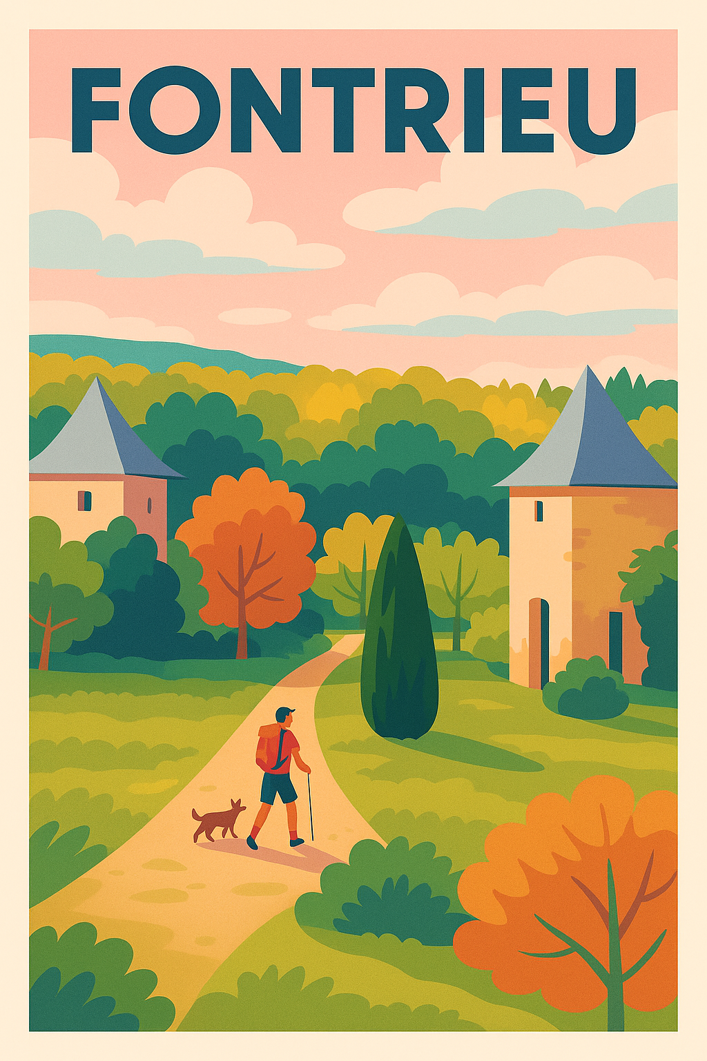 Affiche de Fontrieu - Promenade en pleine nature automnale