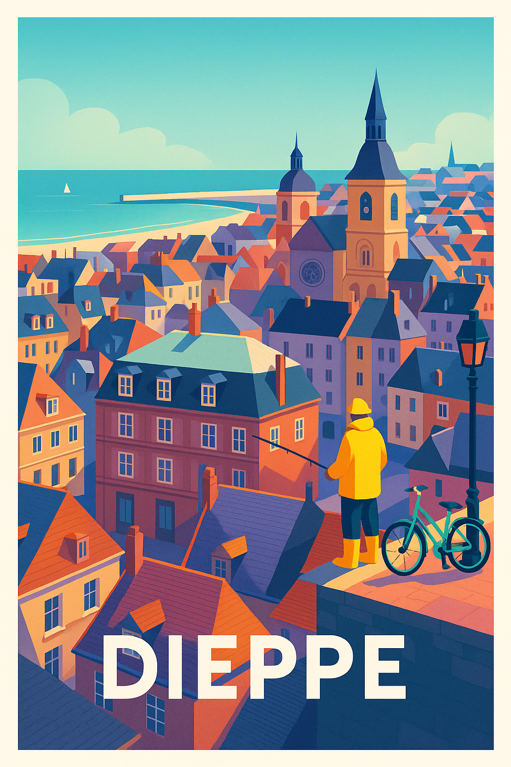Affiche Dieppe - Panoramas marins et charme normand