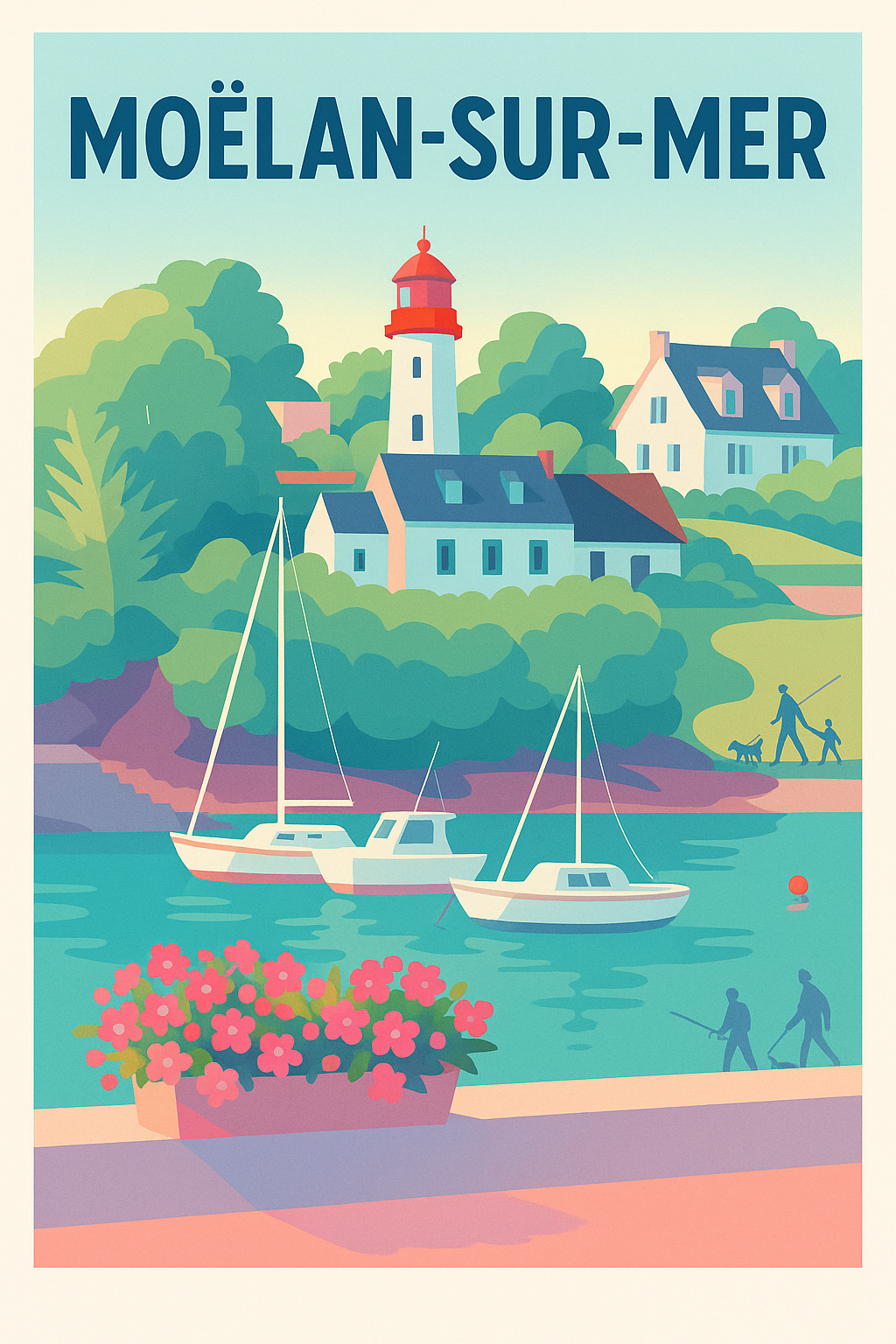 Affiche de Moëlan-sur-Mer - L'élégance paisible du littoral breton