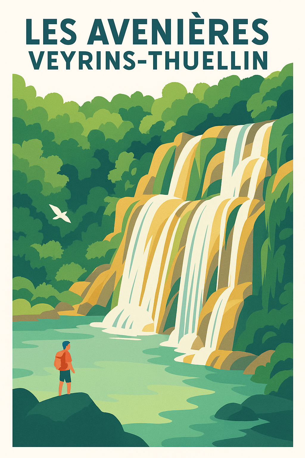 Affiche de Les Avenières Veyrins-Thuellin - Évasion naturelle et cascades apaisantes